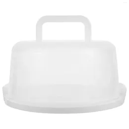 Plates Portable Cake Box Holder Loaf Bread Storage Container Containers Keeper Homemade White Plastic