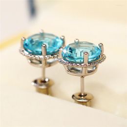 Stud Earrings Huitan Colorful Cubic Zirconia For Women Ear Accessories Series Temperament Lady's Statement Jewelry Gift