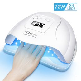 Nail Dryers Dryer LED Lamp UV for Curing All Gel Polish With Motion Sensing Manicure Pedicure Salon Tool 230825