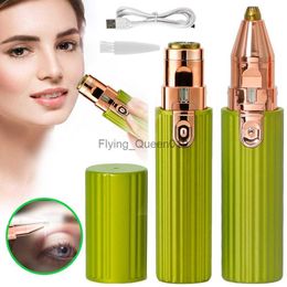 2 in 1 Electric Eyebrow Trimmer Makeup Painless Eye Brow Epilator Mini Shaver Razors Portable Facial Hair Remover Women depilato HKD230825