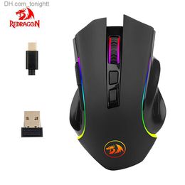 Rechargeable Wireless and USB Wired Mouse Ergonomic Gaming Mice 8 Buttons RGB Backlight 4000 DPI for Laptop Computer Pro Gamer Q230825