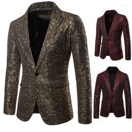 Men's Suits 2023 Gilding Paint Spots Pleated Performance Suit Jacket Host Studio