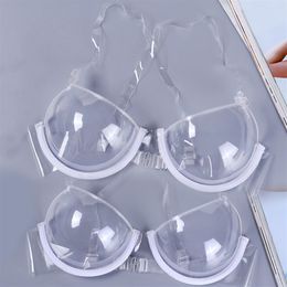 Newly Sexy Women 3 4 Cup Transparent Clear Push Up Bra Ultra-thin Strap Invisible Bras Underwear m99218L