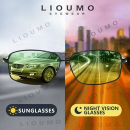 Sunglasses LIOUMO Classic Day Night Vison Glasses For Driving Pochromic Polarised Sunglasses Men Women Chameleon Eyewear 230824