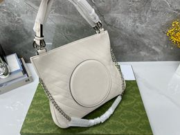Designer Fashion 2023 Women Blondie Tote Round Interlocking G Handbag Shopping Bag 24cm