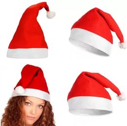 Santa Hat Ultra Soft Plush Cosplay Christmas Hats New Year Decoration Adults Kids Xmas Home Garden Party Hats new