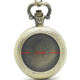 Pocket Watches 10pcs/lot Steampunk Vintage can DIY sticker picture epoxy Pocket Watch Necklace pendant xmas friend party gift 230825