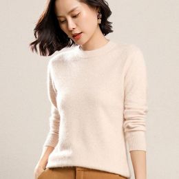 Women's Sweaters 2023 Super Warm Pure Mink Cashmere And Pullovers Women Autumn Winter Soft Sweater Half Turtleneck Female Basic Pullover