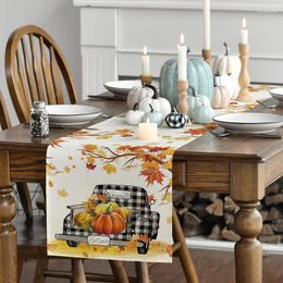 Table Cloth Halloween Pumpkin Bat Runner Party Decoration Linen Anti-stain Coffee Tablecloth Accessories