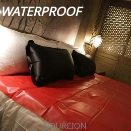 Sex Furniture SOURCION Waterproof Adult Sheets Sex Adult Game Bedding Sheet Allergy Relief Bed Bug Hypoallergenic Sex PVC Vinyl Mattress Cover 230825