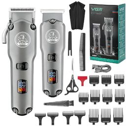 Electric Shavers Professional Combo Kits Hair Clipper Powerful Trimmer For Men Rechargeable Cordless Haircut Machine Lithium Ion 230825