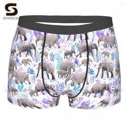 Underpants Elephant Underwear Breathable Trenky Custom Trunk Polyester Sublimation Males Boxer Brief