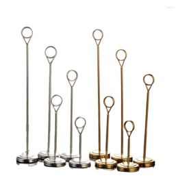 Party Decoration Table Number Stand Cards Clips Desktop Place Po Holders Romantic Circle Gold Clamps For Event