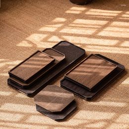 Tea Trays Rectangular Wooden Tray Pot Bearing Solid Wood Contracted Dry Bubble Household