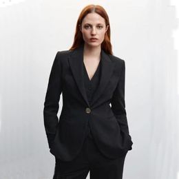 Women's Two Piece Pants Suit 3-Piece Slim Elegant Custom Dress For Prom Line Up In Suits & Blazers Tunic Set Cocostly Official Store