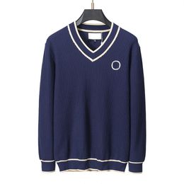 Neue Modemarke Pullover für Herren Pullover O-Ausschnitt Slim Fit Pullover Knitred Woolen Winterpullover gestreift Mode für Männer