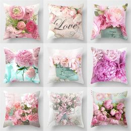 Colorful and colorful rose pattern pillowcase for dining room sitting room bedroom dining room car office pillow case HKD230825 HKD230825