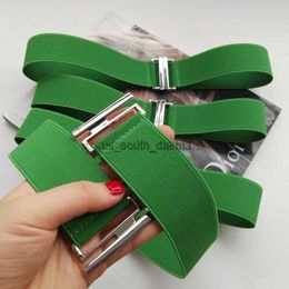 Belts New Fashion 4cm Elastic Wide Belts for Women Stretch Thick Waist Dress Plus Size By Belt Designer Belts Women High Quality L0825