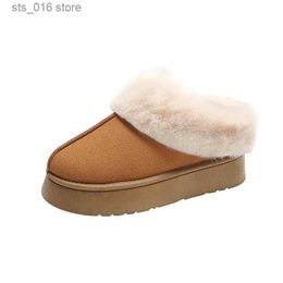 Boots New Winter Women Short Plush Warm Snow Boots Women Fashion Casual Shoes Suede Short Plush Ankle Boots Flats Platform Shoes T230824