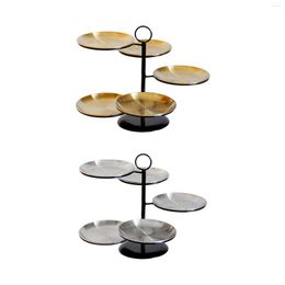 Plates Serving Stand And Platters Set 5 Plate Stainless Steel Cookie Tray For Birthday Housewarming Dinning Room Celebration Wedding