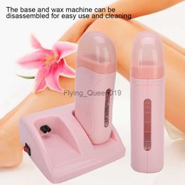 Pink Double Waxing Heater Mini Hair Removal Handheld Wax Heater Wax-melt Machine Professional Hair Removal Tools In Beauty Salon HKD230825
