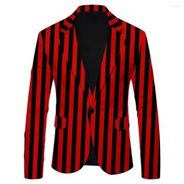 Men's Suits Striped Polka Dot Casual Blazers Autumn Spring Fashion Slim Masculino Male Clothing Tops Suit Jacket Blazer For Men