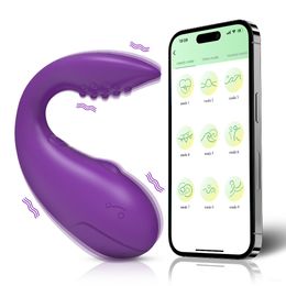 Adult Toys APP Bluetooth Control Vibrator for Women Clitoris G Spot Dildo Massager 2 Motors Vibrating Love Egg Sex Adults Goods 230824