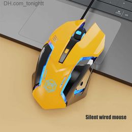 Mechanical Game Mouse Wired Esports Silent Computer Desktop Laptop 3200 Dpi Adjustable Backlight Mice 6 Keys Marco Programming Q230825