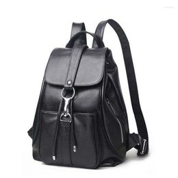 School Bags Genuine Leather Backpack Korean Superior Quality Women's Casual Real Cowhide Bag Simple Large Capacity Travel
