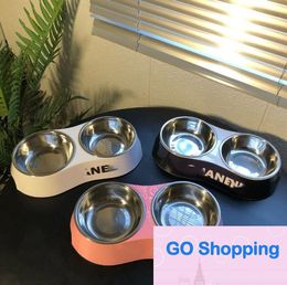 Melamine Dog Bowl Pet Bowl Jarre Aero Corgi Teddy Schnauzer Tableware Basin Food Basin Double Bowl 33*17.5 * 6cm