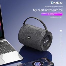 OneDer V3 Fabric Bluetooth Speaker Creative Subwoofer Sound Outdoor Card Portable Speaker For Portable Mobile And Computers HKD230825