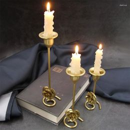 Candle Holders Wrought Iron Single Head Holder Metal Candlestick Stand Decoration For Home Bedroom Room Dormitory