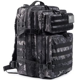 Outdoor Bags 50L Camouflage Tactical Military Backpack Men Army Bags Assault Molle Daypack Hunting Trekking Rucksack Waterproof Bug Out Bag 230825