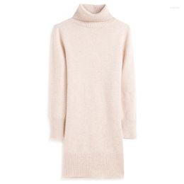 Women's Sweaters KOIJINSKY Autumn And Winter Cashmere Seven Needle Thickened Medium Length High Reverse Collar Sweater