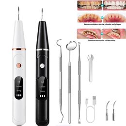 Other Oral Hygiene Ultrasonic Electric Dental Cleaner For Removing Stones Health Care Plaque Stain Tooth Whitening 230824