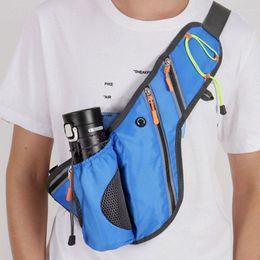 Outdoor Bags Sports Mobile Phone Large Capacity Waist Pack With Bottle Holder Texture Bum Bag For Travel Sport Running Camp