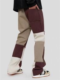 Mens Jeans Casual Slim Fit Patchwork Denim Pants Biker Hip Hop for Men with Loose Fashion Trend 230824