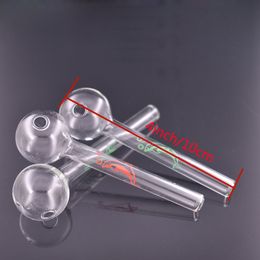 Wholesale MINI 10cm Cartoon Dolphin glass oil burner pipe Pyrex Thick heady 30mm ball Straight Hand tube nails Pipes For Smoking