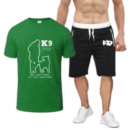 Men's Tracksuits TRAINER K9 Team Unit Malinois Summer Leisure Comfortable Eight Colour Short Sleeved Suit Casual T-shirt Solid
