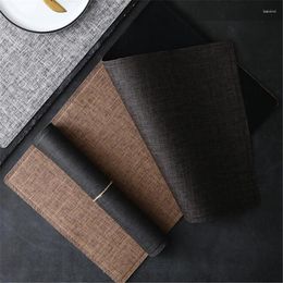 Table Runner Coffee Coasters PU Leather Placemat Insulation Pad Mat Decorative European Style Waterproof Slip-resistant