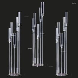 Candle Holders 30 Pieces 128cm High Clear Acrylic Candelabra Wedding Center Crystal 5 Arms 8 Arm For Party