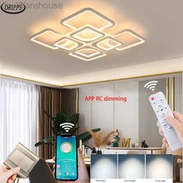 Scandinavian LED Living Room Ceiling Light Bedroom Chandelier Ceiling APP Dining Room Dimmer Restaurant Chandeliers Hotel Inter HKD230825