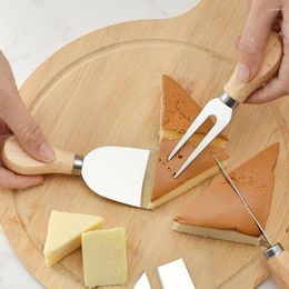 Dinnerware Sets Durable Cheese Knife Set Stylish Cutlery Stainless Steel Tools With Wooden Handles Storage Box For Home