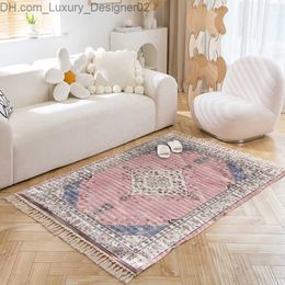 Tassel Carpets Living Room Decor ical Persian Rug for Bedroom Bedside Home Big Size Coffee Table Carpet Mats Alfombra Q230825