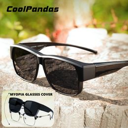 Sunglasses Fit Over myopia glasses cover Sunglasse Polarized Men Women UV400 Goggles Outdoor Travel Driving Anti Cover Sun Glasses 230824