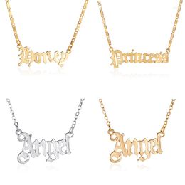 Pendant Necklaces Simple European Stylish Necklace Women Female Vintage Birthday Golden Chain Honey Jewellery For Girls