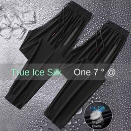 Men's Pants Ice Silk Men Summer Ultrathin Cooling Quickdrying Sports Casual Loose Breathable Outdoor Training Fitness Trousers 230824