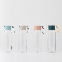Water Bottles 550ml Plastic Gym Bottle For Drinking Portable Sport Tea Coffee Cup Kitchen Tools Tritan Kids Transparent