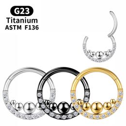 Tragus Piercing Titanium Cartilage Helix G23 Ball Earrings Zircon Septum Labret Hinge Section Body Jewelry Woman Sexy Charming