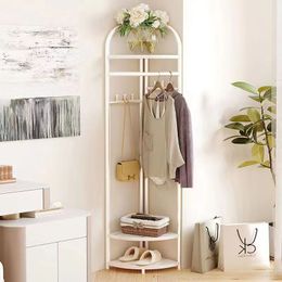 Easy coat hanger corner coat rack bedroom floor storage multi-functional drying rack indoor household hangers